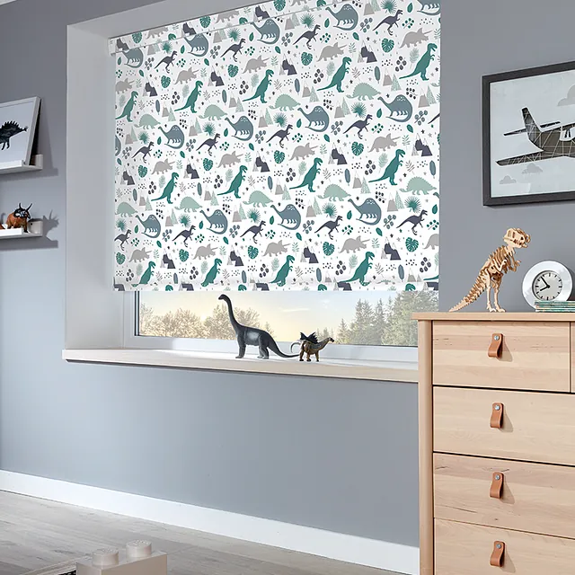 Roller Blind with Dinosaurs