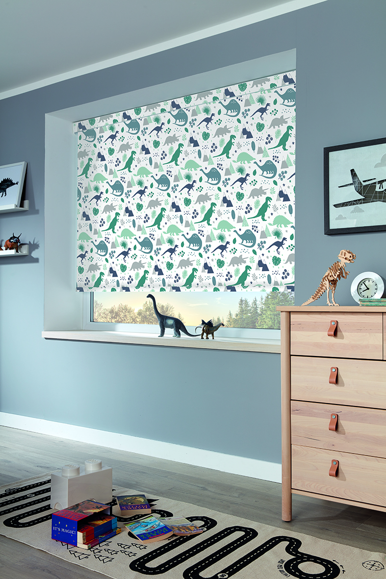 Roller Blind with Dinosaurs